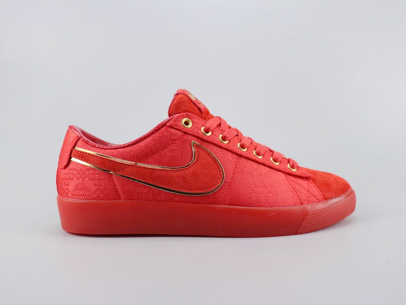 2020 Men Nike SB Blazer Low CLOT Red Gold White Shoes